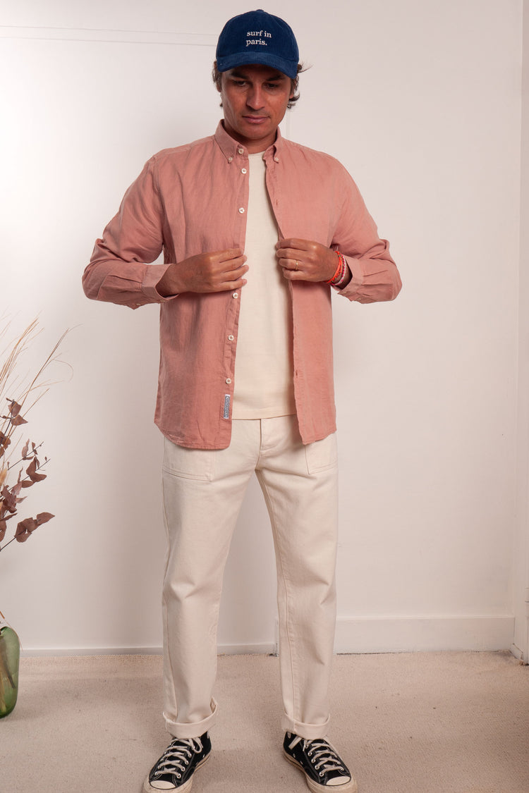CHEMISE NICOLAS VIEUX ROSE