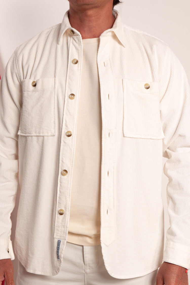 SURCHEMISE VELOURS BLANC