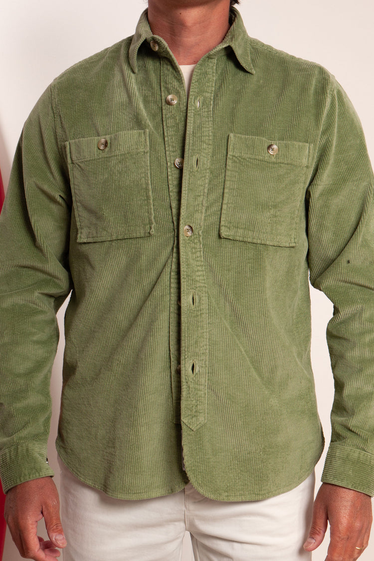 SURCHEMISE VELOURS VERT