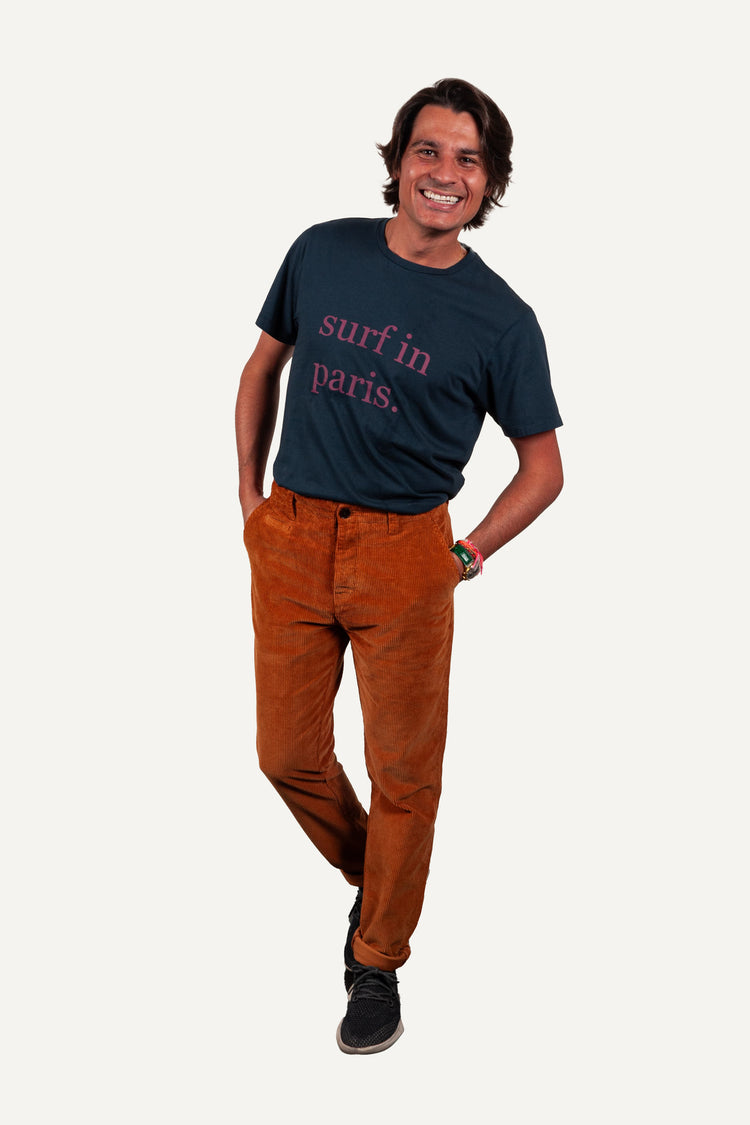 TEE-SHIRT SURF IN PARIS BLEU MARINE / ROSE