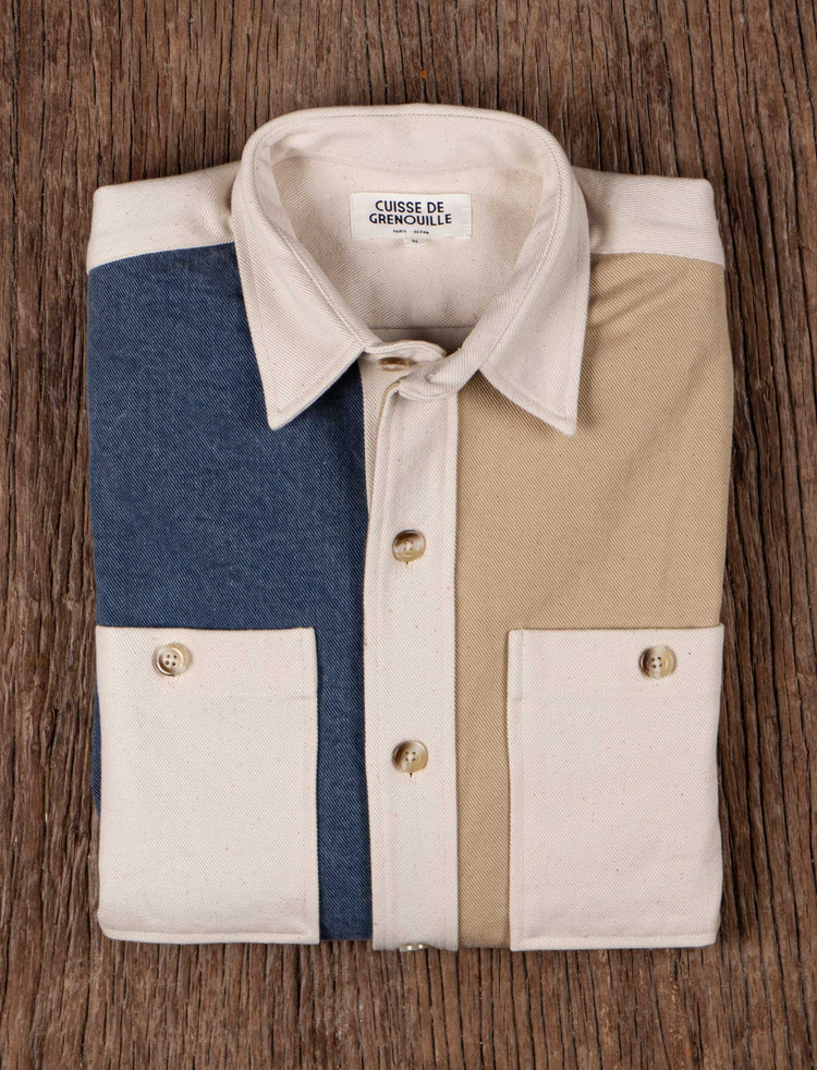 SURCHEMISE EN TWILL MULTICOLORE