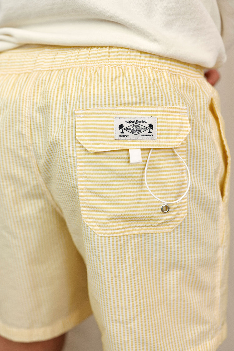 MAILLOT DE BAIN INDIEN BLANC - JAUNE