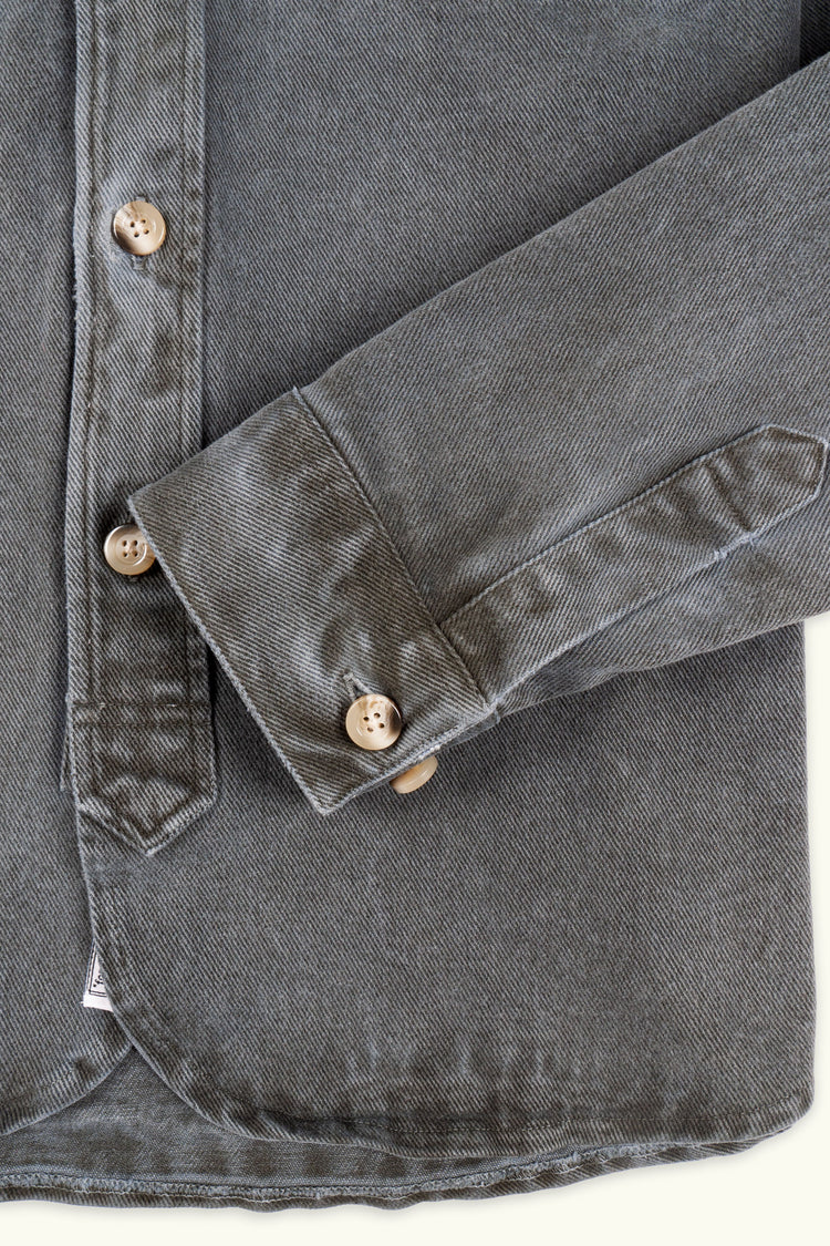 SURCHEMISE TWILL GRIS DÉLAVÉ