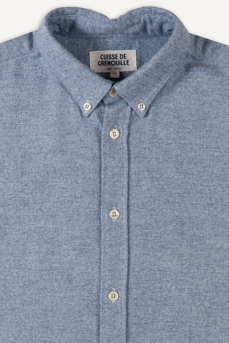 CHEMISE RICO BROSSÉE BLEU CIEL