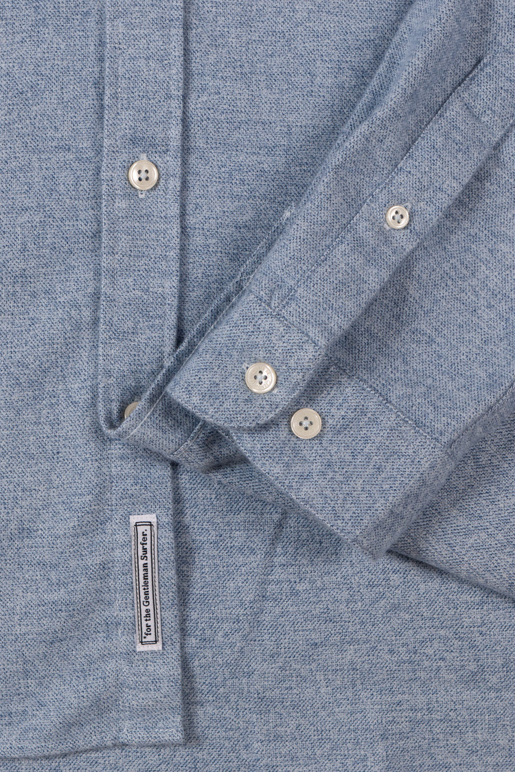 CHEMISE RICO BROSSÉE BLEU CIEL