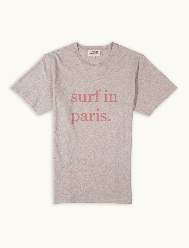 TEE-SHIRT SURF IN PARIS GRIS / ROSE