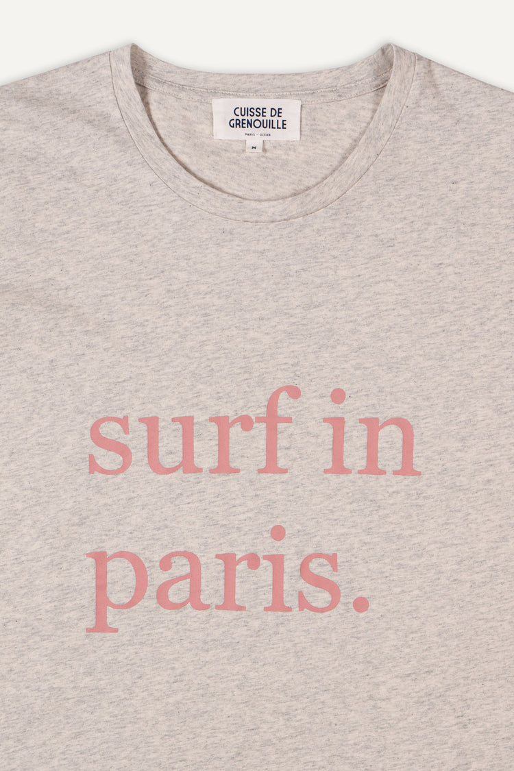 TEE-SHIRT SURF IN PARIS GRIS / ROSE