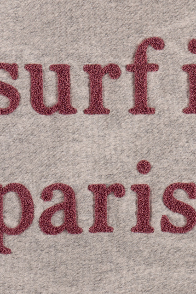 SWEATSHIRT SURF IN PARIS GRIS CHINÉ / BORDEAU