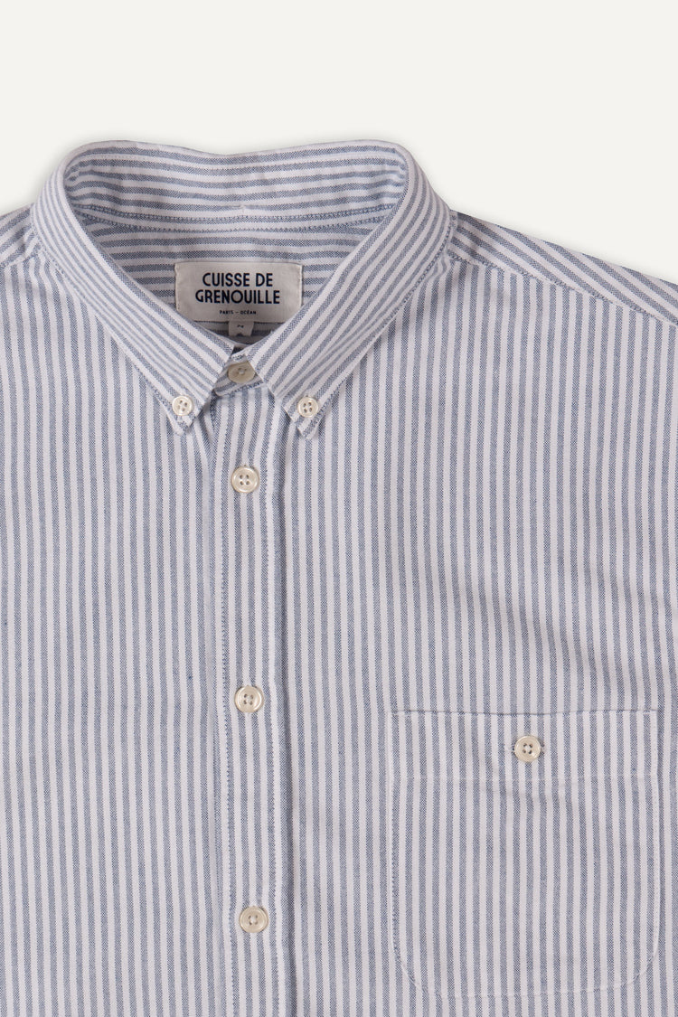CHEMISE ROMAIN BLANC / BLEU