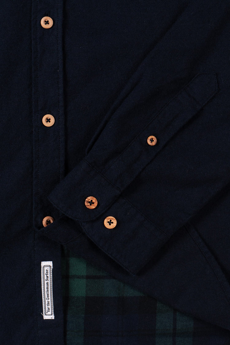 CHEMISE ROMAIN BLEU MARINE / VERT