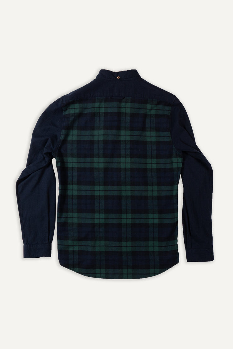 CHEMISE ROMAIN BLEU MARINE / VERT