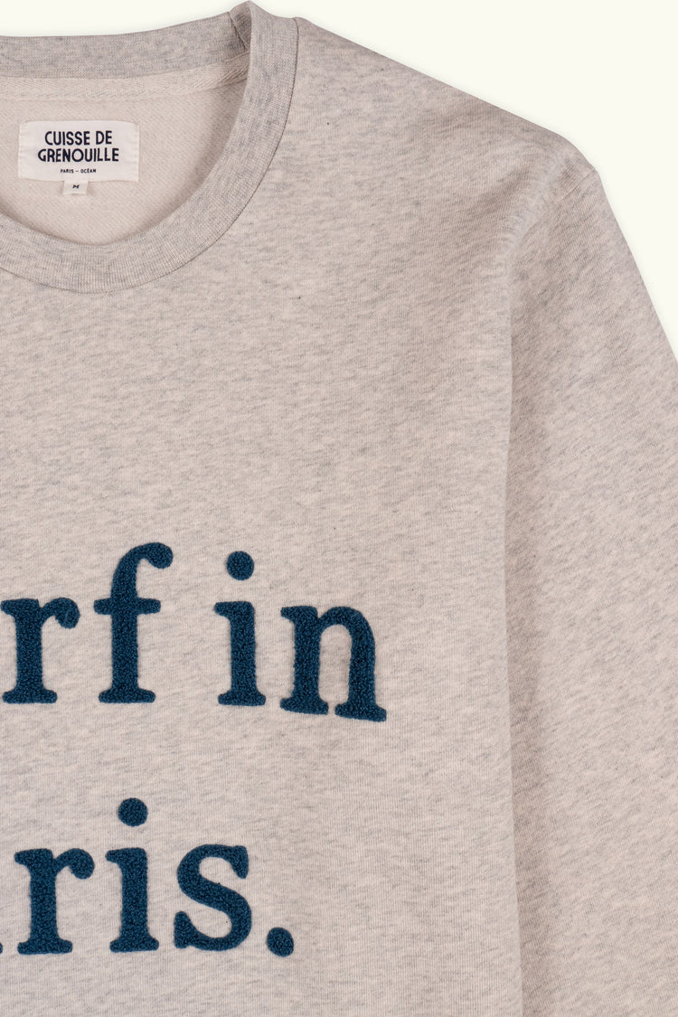 SWEATSHIRT SURF IN PARIS LIGHT GREY CHINE