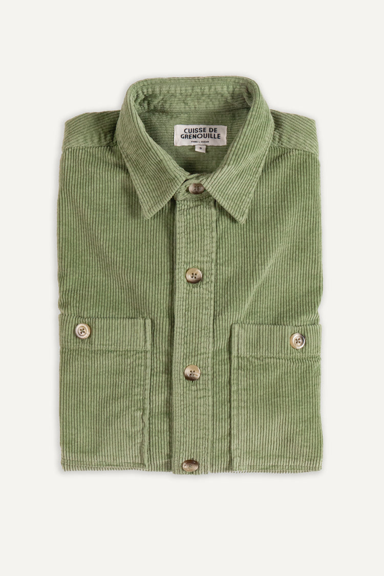 SURCHEMISE VELOURS VERT