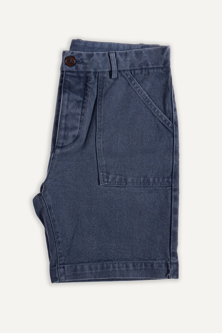 FATIGUE SHORT BLEU DÉLAVÉ