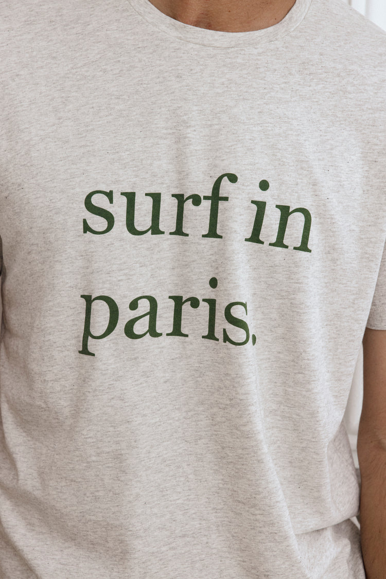 T-SHIRT SURF IN PARIS GRIS / VERT