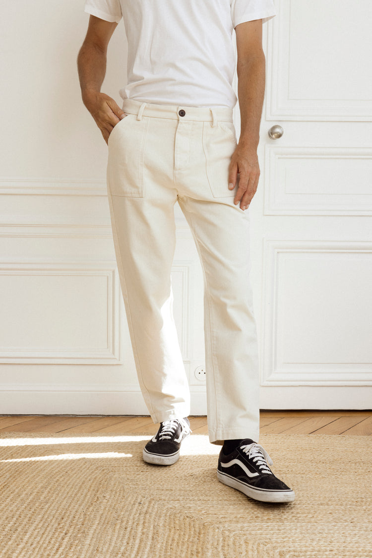 FATIGUE TROUSERS - ECRU PANTS