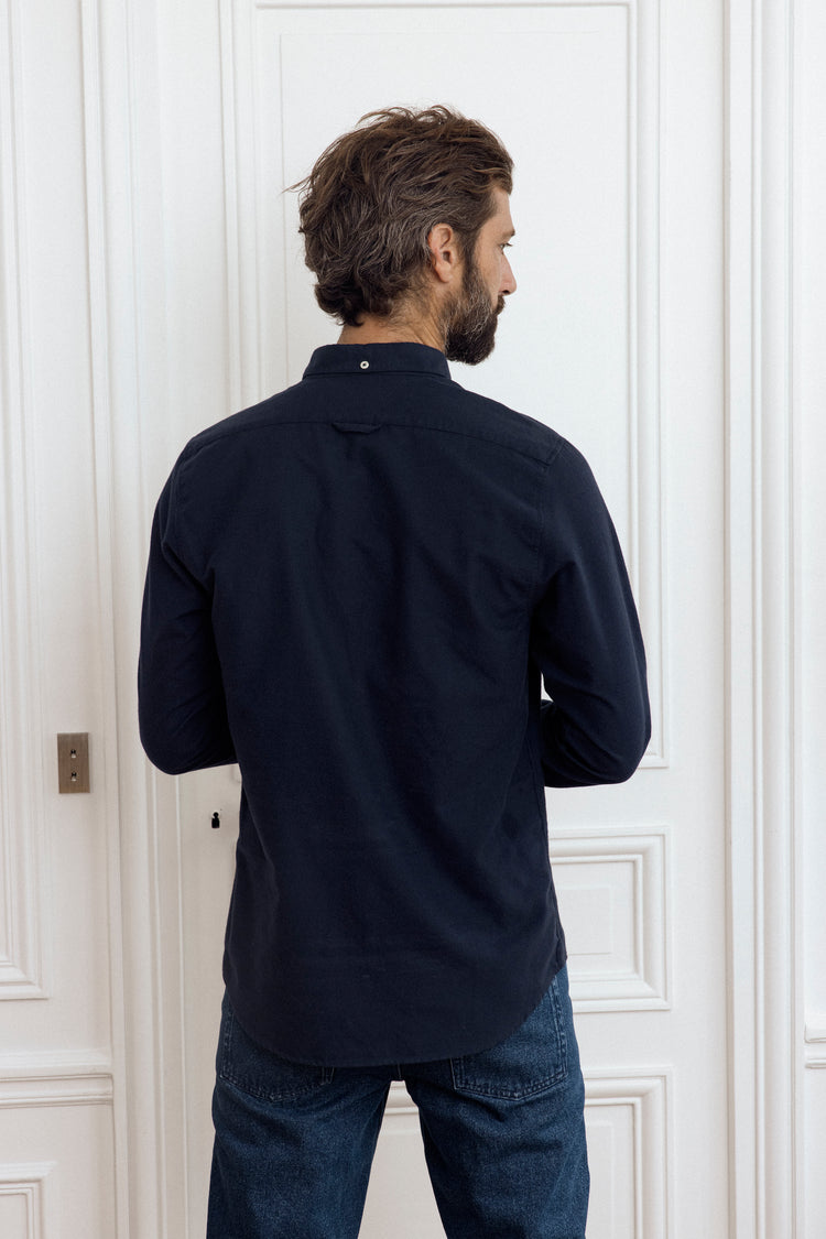 OXFORD SHIRT - BRUSHED NAVY BLUE