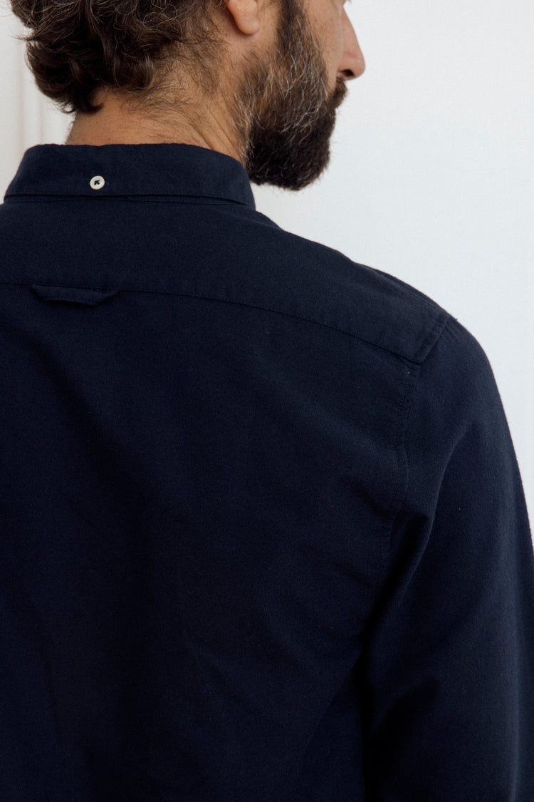 OXFORD SHIRT - BRUSHED NAVY BLUE
