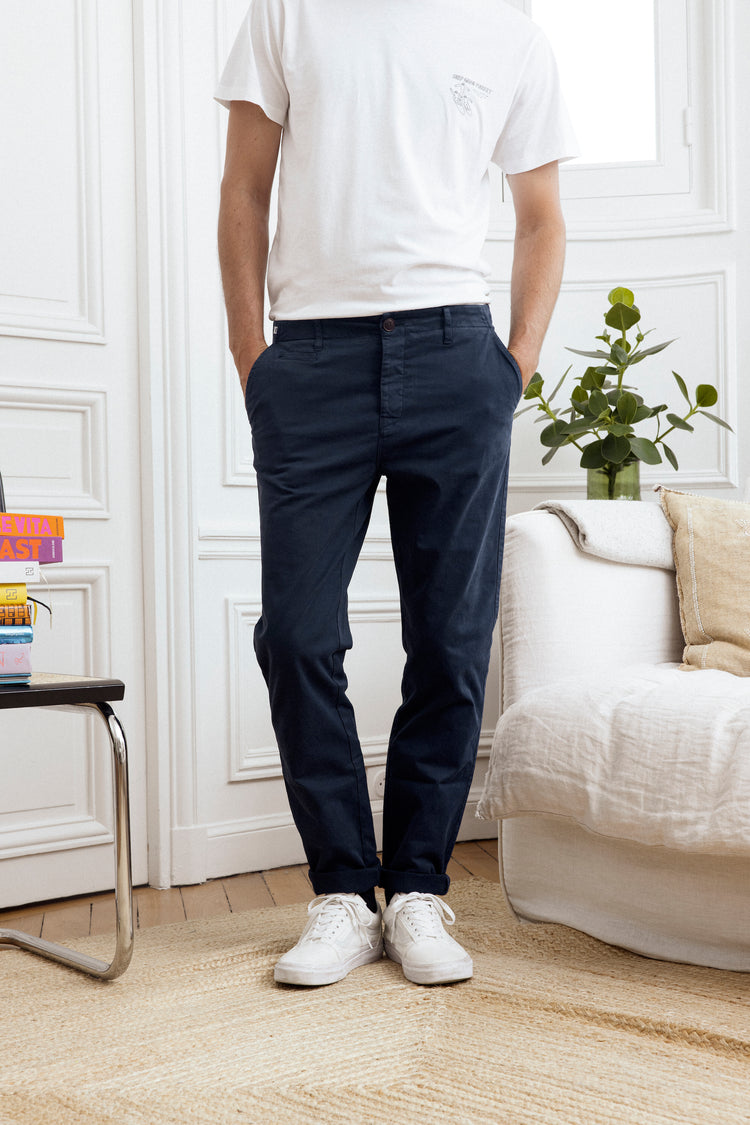 CHINO BLEU MARINE