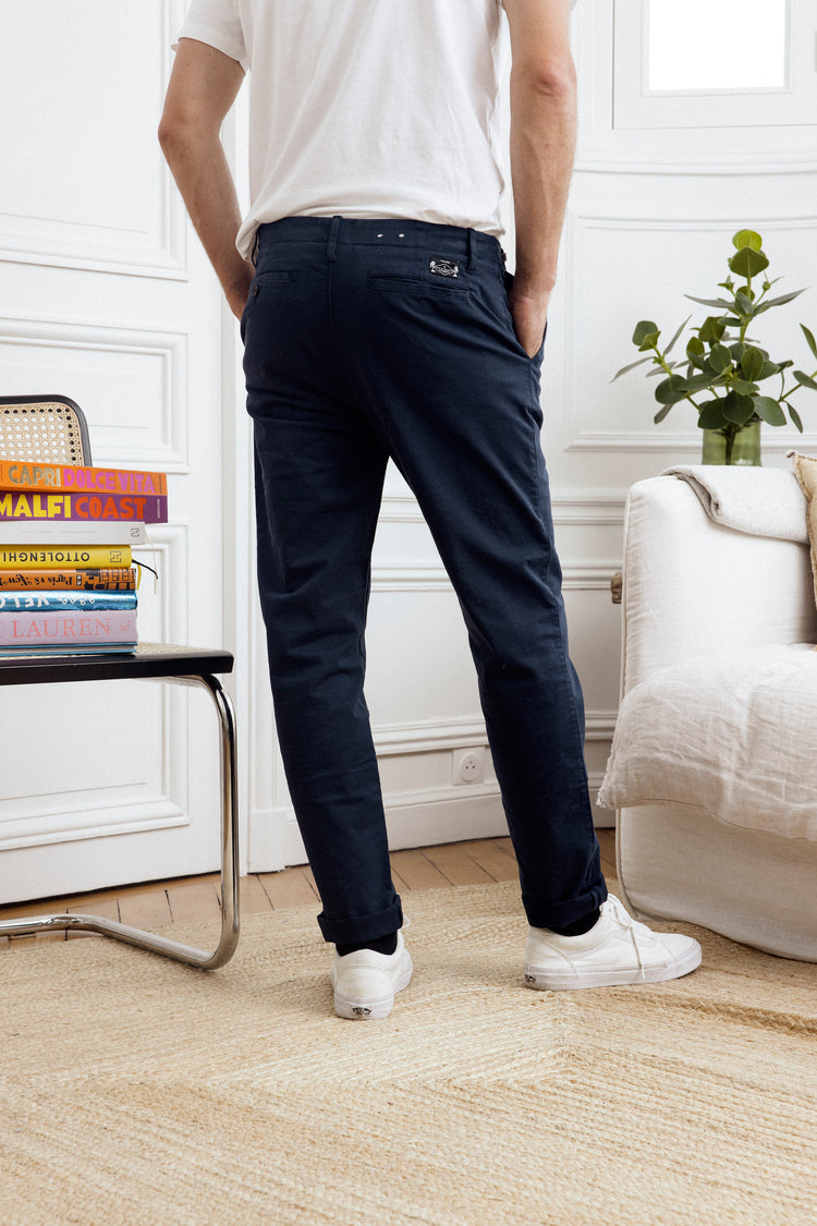 CHINO BLEU MARINE