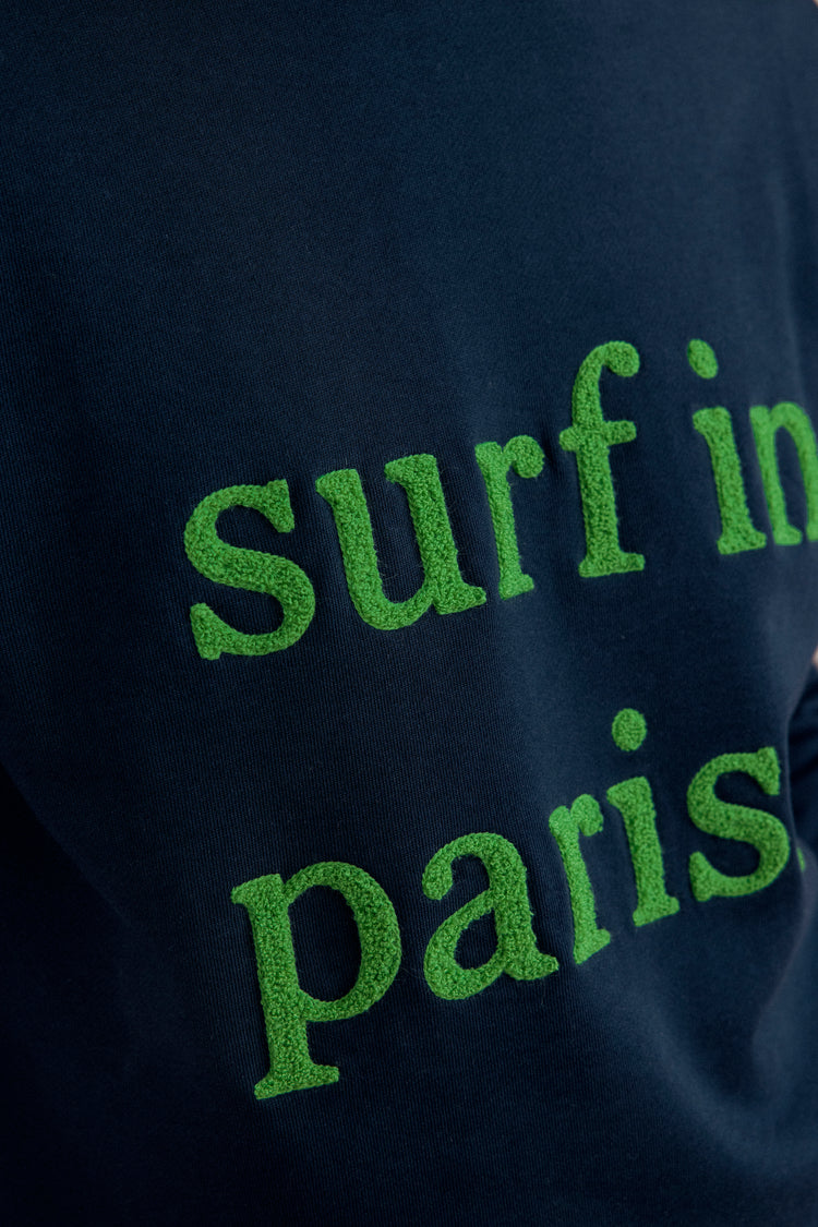 SWEATSHIRT SURF IN PARIS BLEU MARINE / VERT