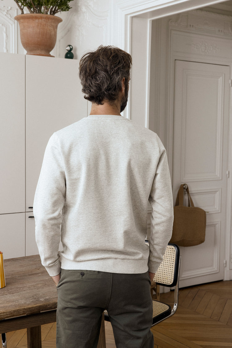 SWEATSHIRT SURF IN PARIS GRIS / BLANC