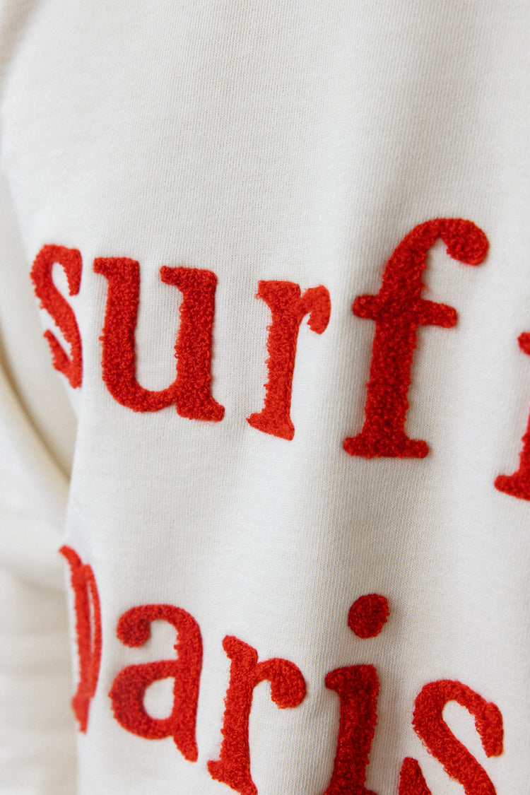 SURF IN PARIS SWEATSHIRT ECRU / RED