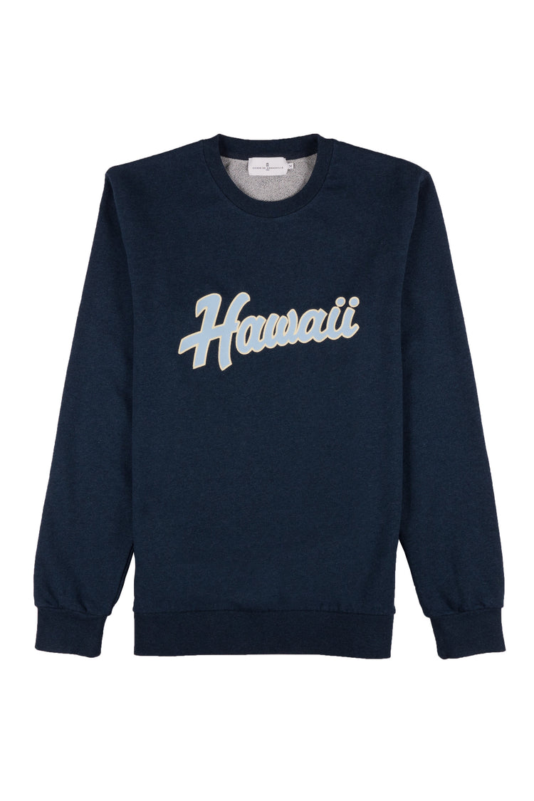 SWEATSHIRT JUSTE BLEU MARINE CHINE