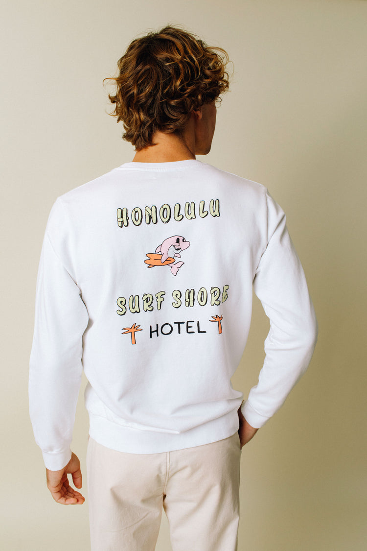 WHITE LORIS SWEATSHIRT