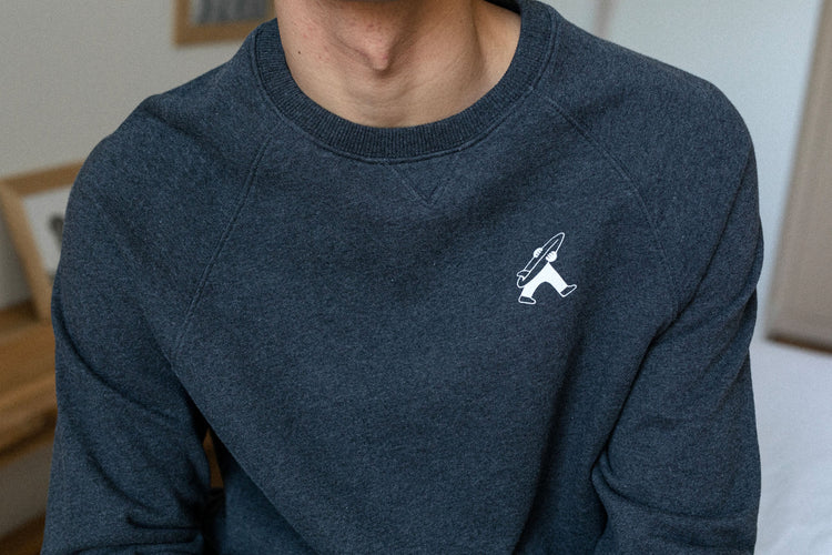 MANUELO DARK GRAY MELANGE SWEATSHIRT