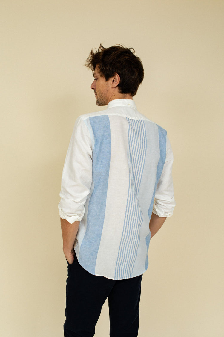 NINO NAVY BLUE WHITE SHIRT