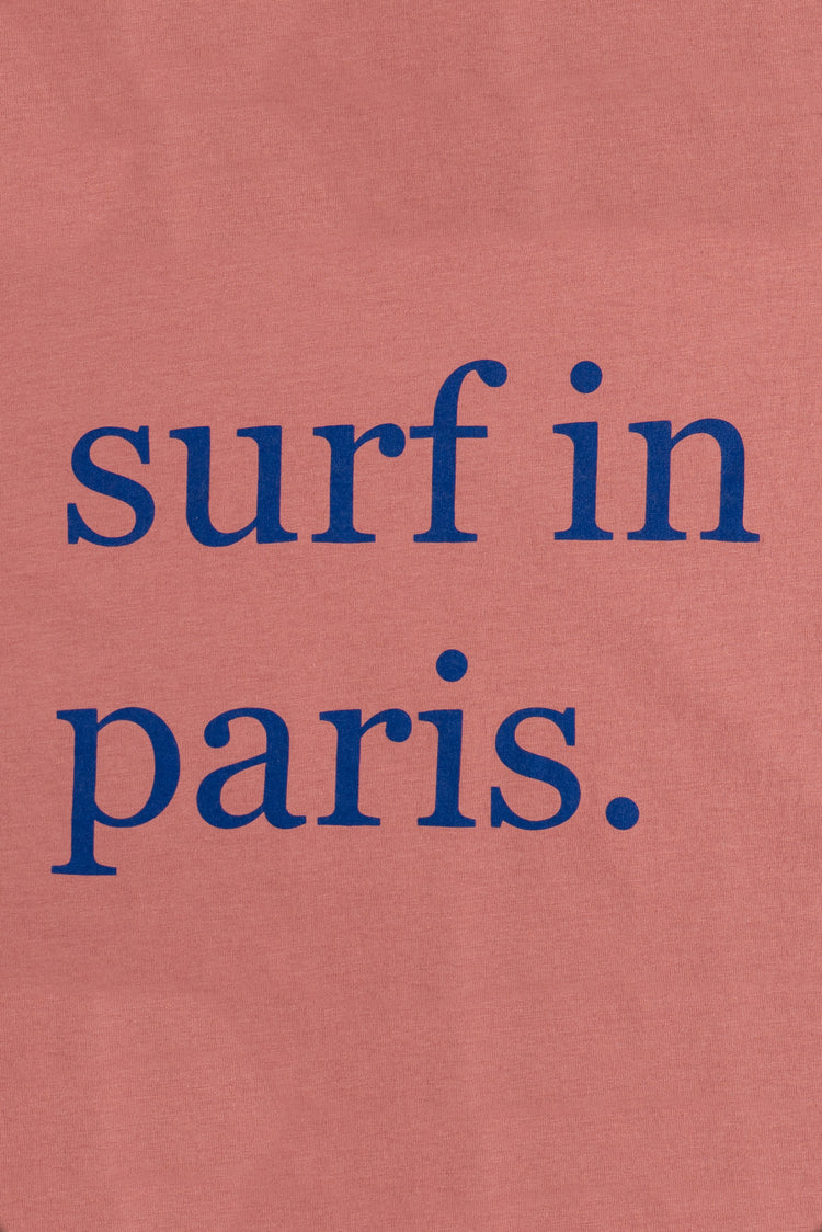 TEE-SHIRT SURF IN PARIS VIEUX ROSE / BLEU
