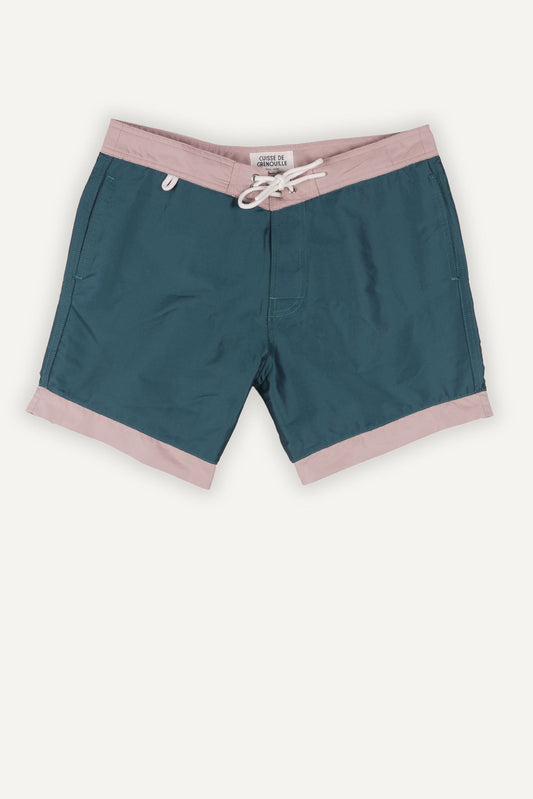 MAILLOT DE BAIN PETROLE-ROSE