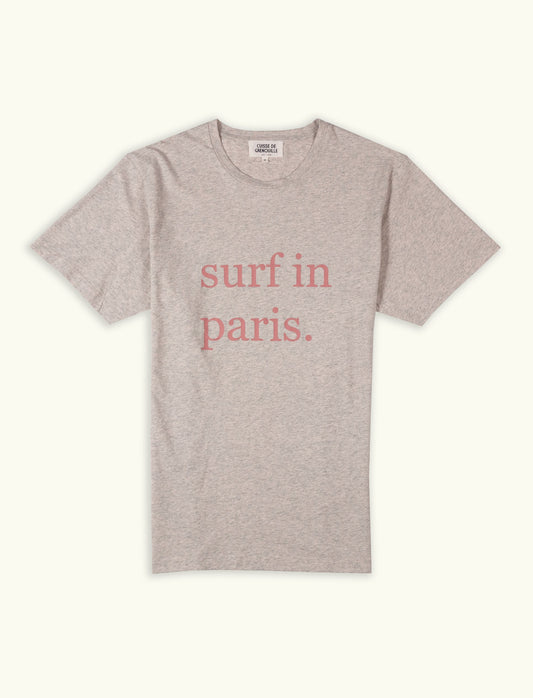 TEE-SHIRT SURF IN PARIS GRIS / ROSE