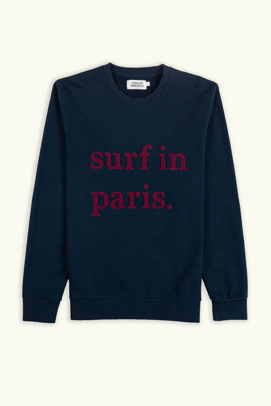 SWEATSHIRT SURF IN PARIS BLEU MARINE / BORDEAU