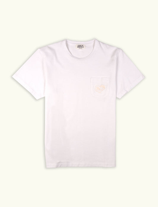 TEE-SHIRT COEUR OCÉAN BLANC