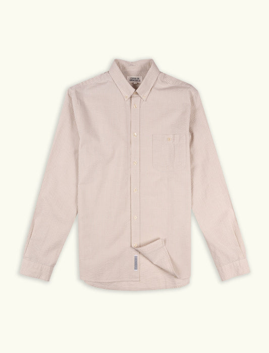 CHEMISE SEVERIN SEERSUCKER BEIGE