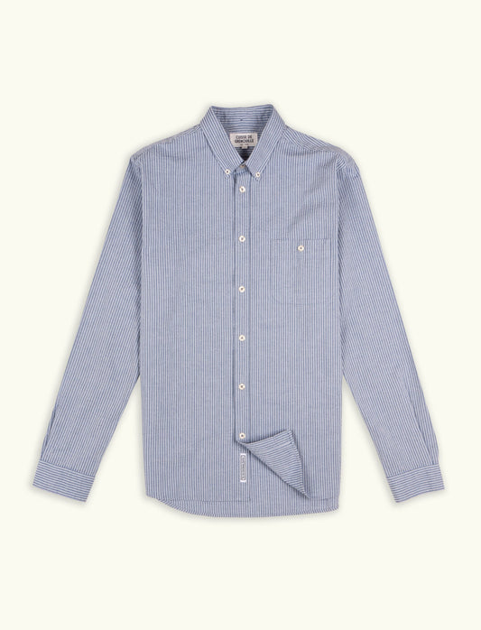 CHEMISE SEVERIN SEERSUCKER MARINE