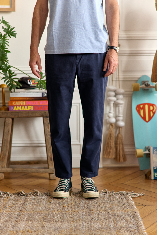 CHINO LOOSE BLEU MARINE PANT