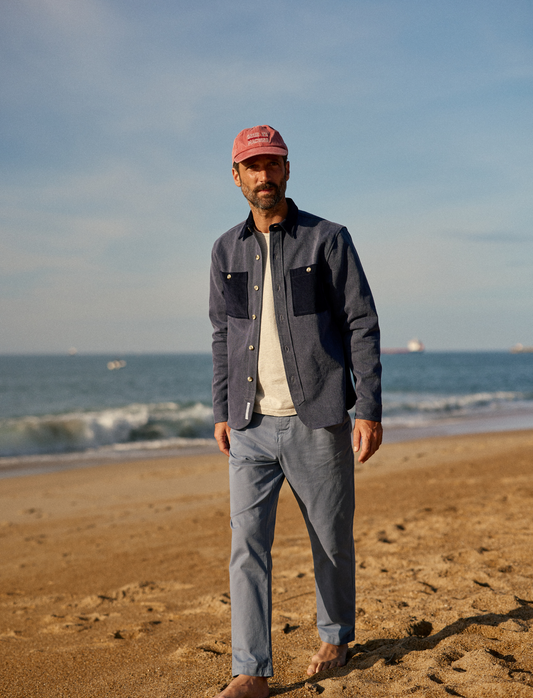 CHINO LOOSE BLEU ARDOISE PANT