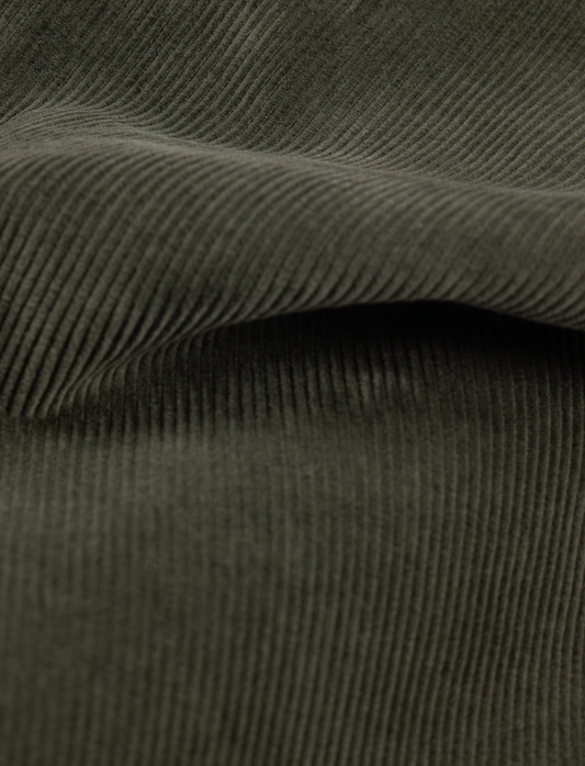 CHARLES - Pantalons 5 poches velour Vert Kaki !