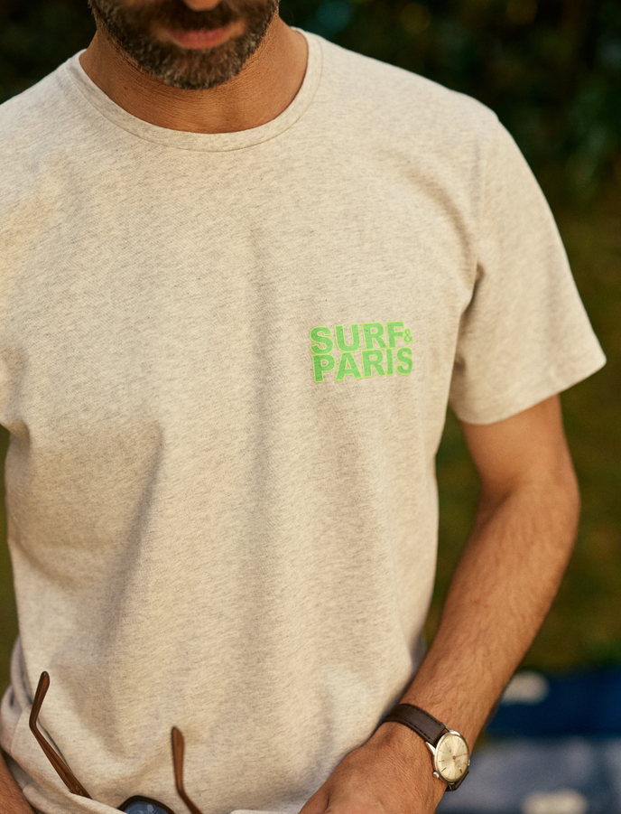 cuisse de grenouille TEE-SHIRT EPAIS GRIS - SURF&PARIS FLUO