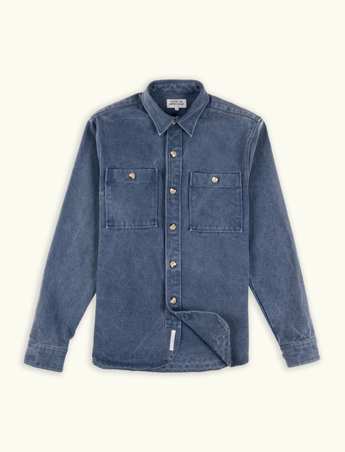 cuisse de grenouille SURCHEMISE TWILL BLEU DÉLAVÉ