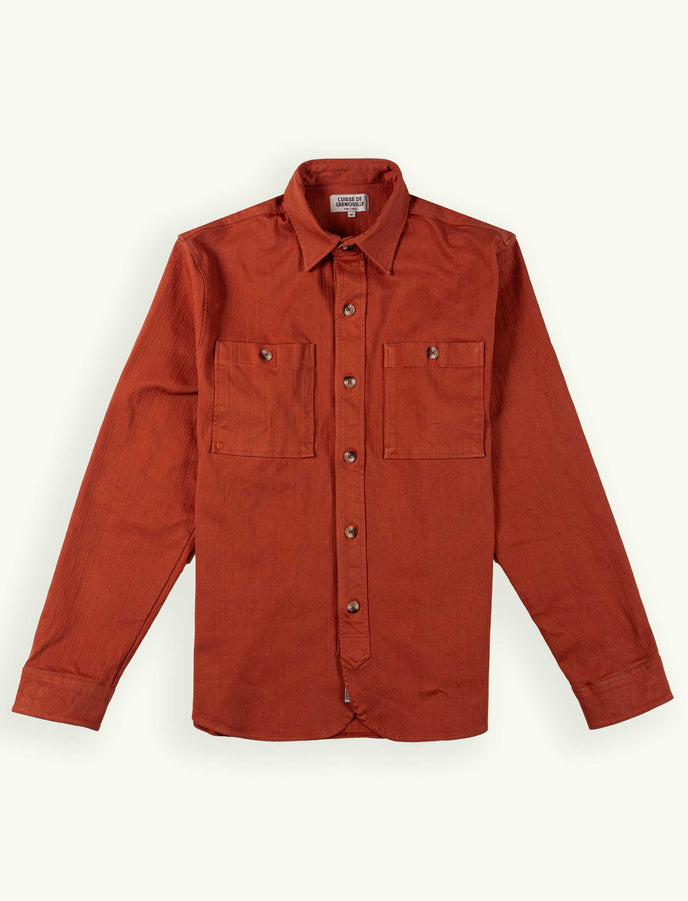 cuisse de grenouille SURCHEMISE TEXTURÉE ROUILLE