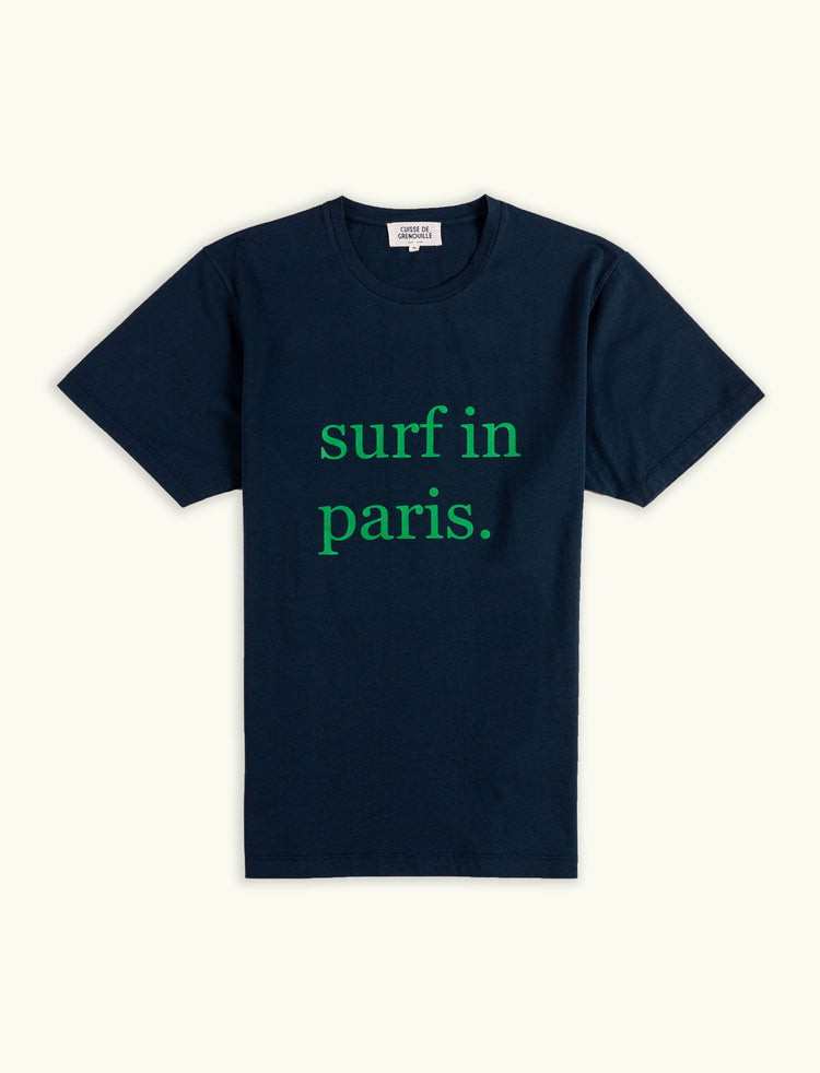T-SHIRT SURF IN PARIS BLEU MARINE / VERT