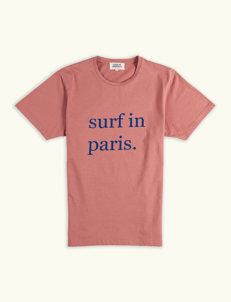 T-SHIRT SURF IN PARIS VIEUX ROSE / BLEU
