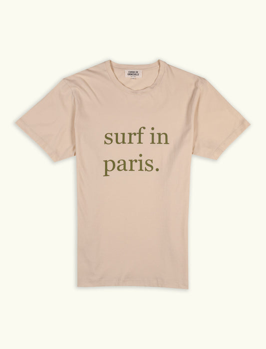 TEE-SHIRT SURF IN PARIS ÉCRU / KAKI
