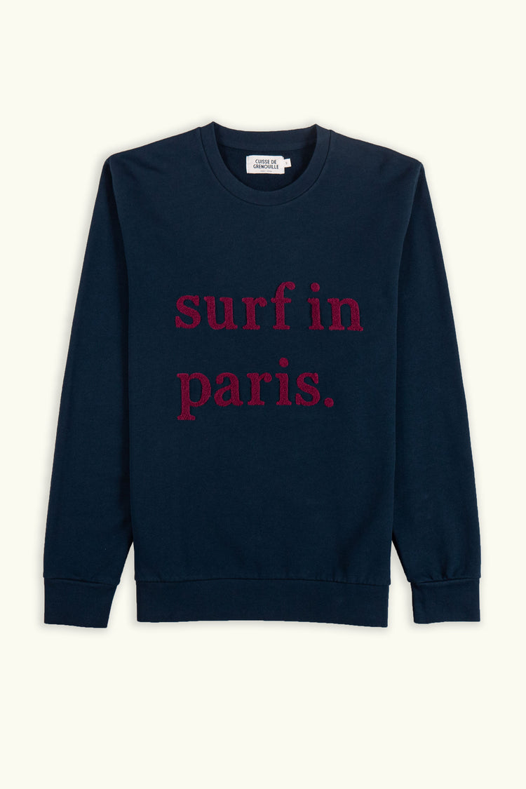 SWEATSHIRT SURF IN PARIS BLEU MARINE / BORDEAU