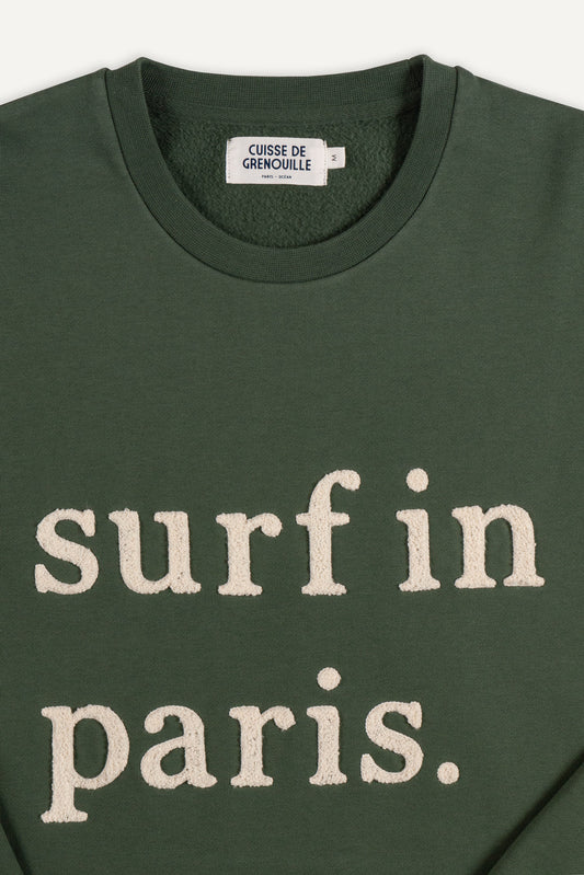SWEATSHIRT SURF IN PARIS KAKI / CRÈME