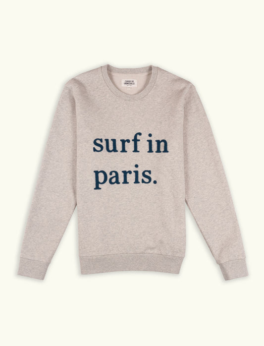 SWEATSHIRT SURF IN PARIS LIGHT GREY CHINE